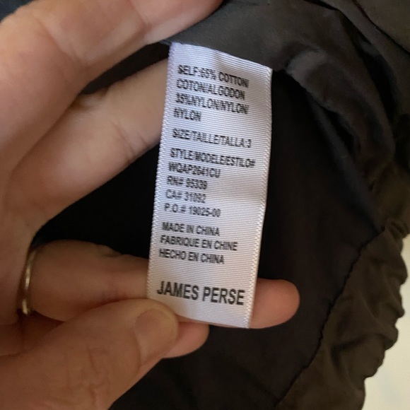 JAMES PERSE brown anorak utility rain jacket sz 3 - Picture 10 of 15